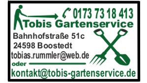 Visitenkarte Tobis-Gartenservice